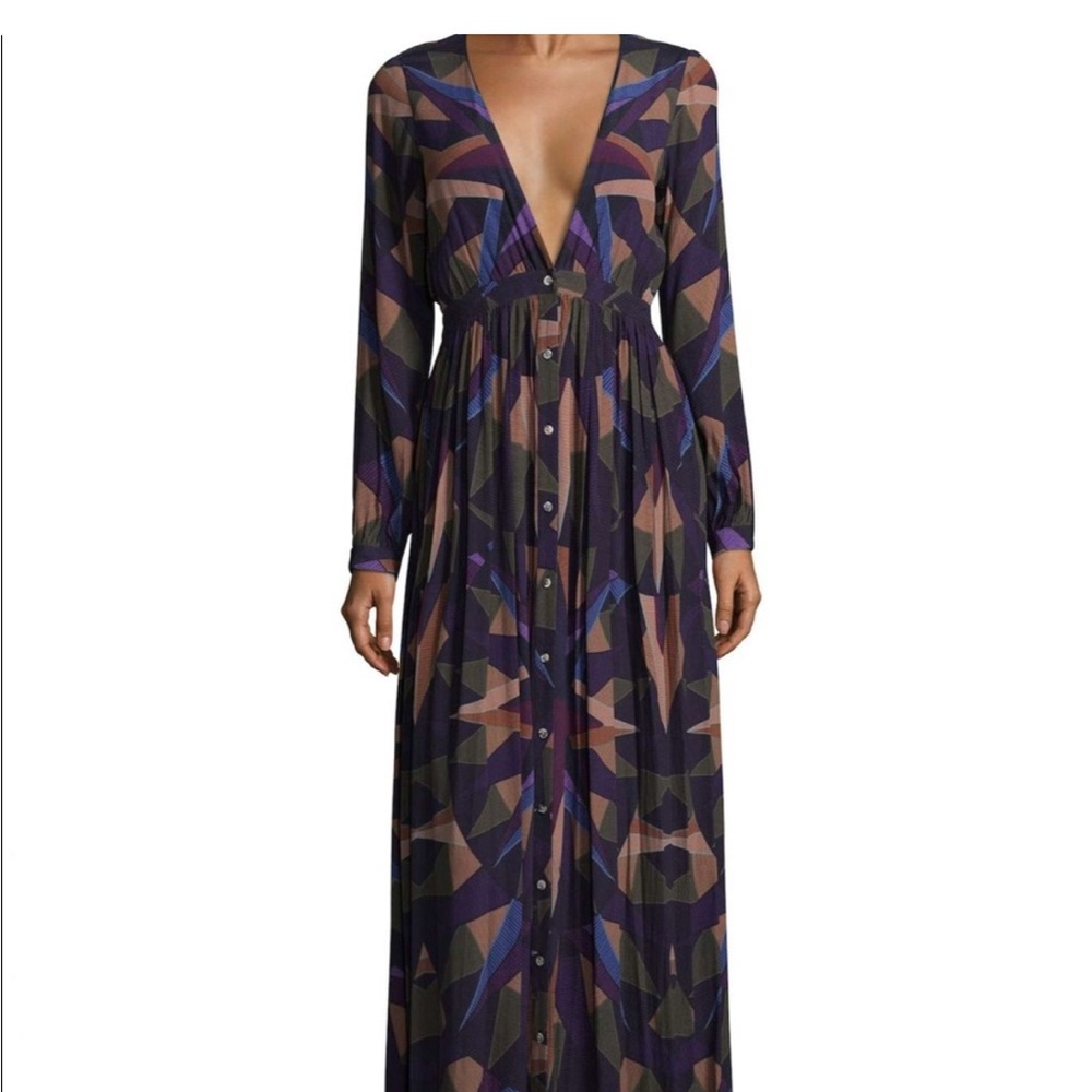 EUC Mara Hoffman “Compass” Long Sleeve Maxi Dress, Size 4